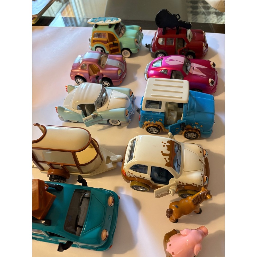 Chevron Cars Lot of 13 Toy Cars w/ Pig & Horse Figures Techron Collectible - Picture 12 of 12